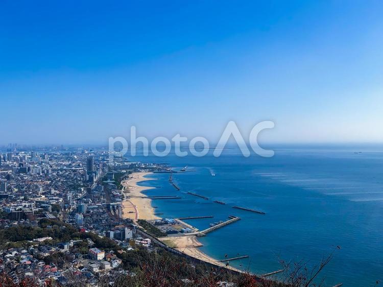 神戸湾を一望 自然,風景,景色の写真素材