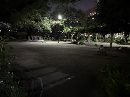 夜の公園 夜の公園の写真