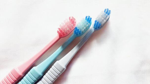 歯ブラシ３本・2 歯ブラシ,デンタル,歯の写真素材