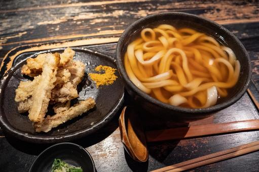 ごぼ天うどん ごぼ天うどん うどん,饂飩,ごぼうの写真素材