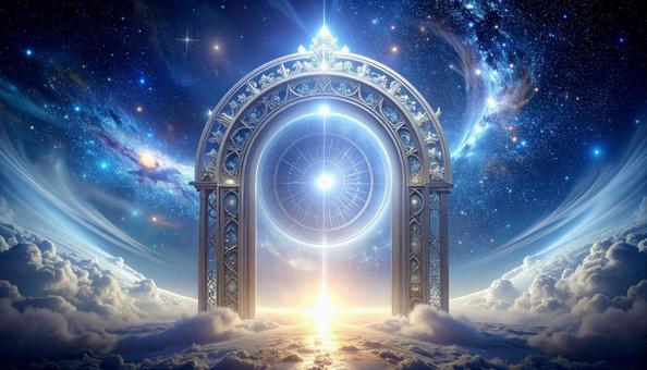 宇宙と繋がる光のアーチ 宇宙と繋がる光のアーチの写真