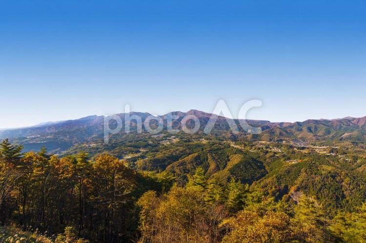 黒保根町荒神山から望む赤城山 青空,赤城山,荒神山の写真素材