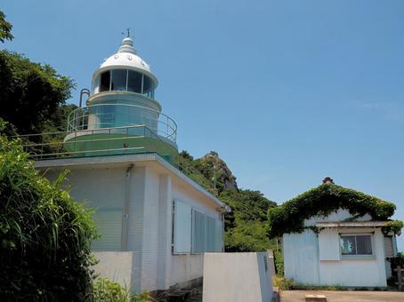 神島の灯台 灯台,神島,潮騒の写真素材
