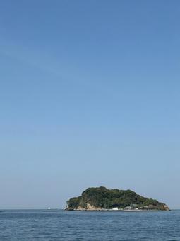 東京湾の無人島 海,船,島の写真素材