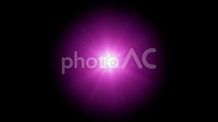 光のフレアエフェクト素材　紫 光,フレア,閃光の写真素材