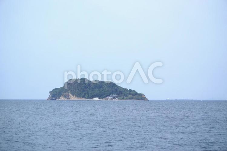神奈川県横須賀のうみかぜ公園から見た猿島 猿島,神奈川,横須賀の写真素材