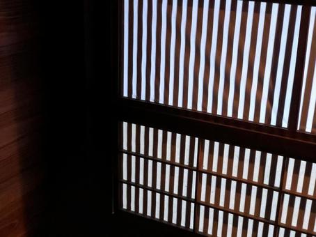 Wooden sliding door of an old folk house Wooden sliding door of an old folk house