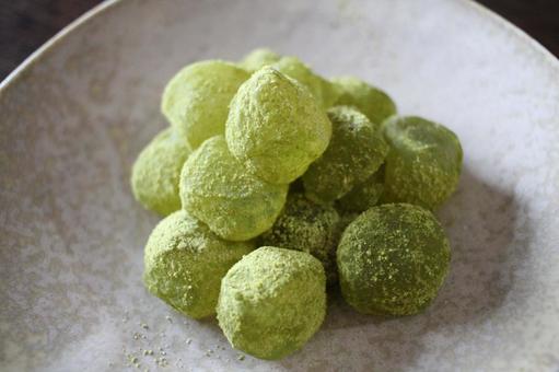 Photo, warabimochi, matcha warabi mochi, japanese confectionery, 