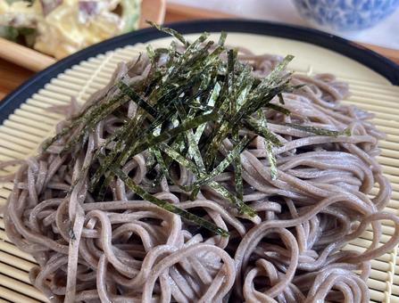 ざる蕎麦・クローズアップ ざる蕎麦・クローズアップ ざる蕎麦,海苔,アップの写真素材