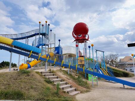 タコ公園 ポート赤碕,タコ公園,公園の写真素材