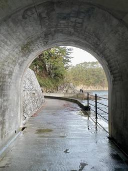 浄土ヶ浜　トンネル 浄土ヶ浜,トンネル,海の写真素材