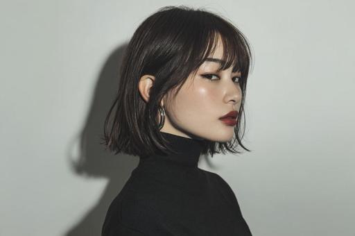 カットモデル-2 カットモデル-2 カットモデル,ヘアサロン,ヘアカットの写真素材