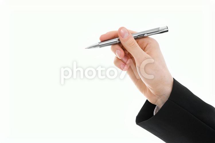 筆記具を持つ右手 ペン,持つ,右手の写真素材