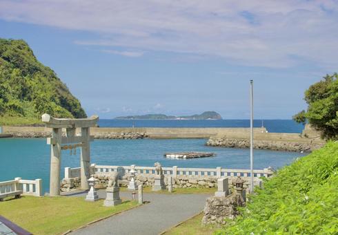 佐賀呼子の田島神社 佐賀呼子の田島神社 鳥居,田島神社,佐賀の写真素材