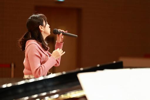 リハーサルA シンガー,ボーカル,歌手の写真素材