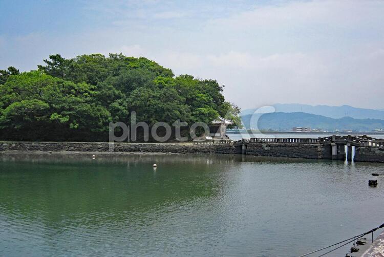 和歌浦・妹背山と三断橋 和歌浦,海,妹背山の写真素材