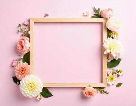 花のフレーム 花のフレームの写真