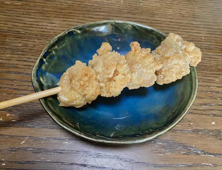 からあげ 串揚げ からあげ 串揚げ からあげ,唐揚げ,鶏肉の写真素材