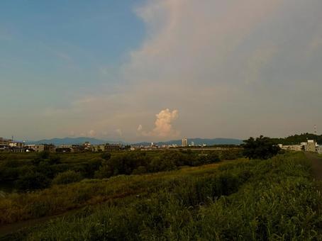 Sunset in Fukui countryside, JPG