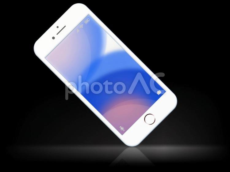 スマートフォン　白　黒背景 スマホ,スマートフォン,ビジネスの写真素材