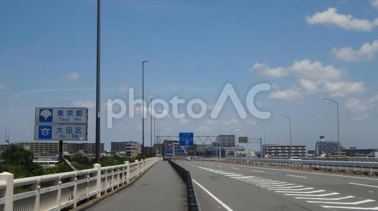 新六郷橋・東京と神奈川の境界 新六郷橋,六郷橋,六郷の写真素材