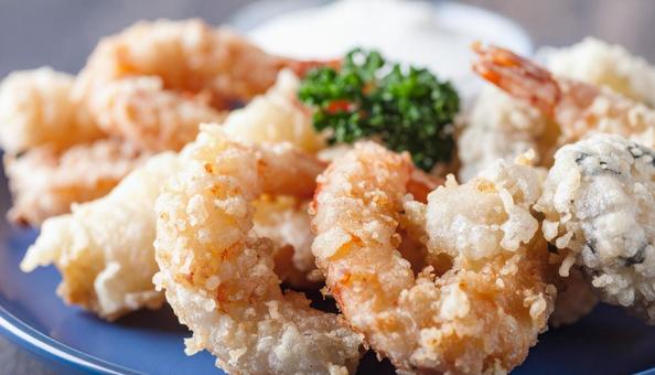 天ぷら盛り合わせ 天ぷら盛り合わせの写真