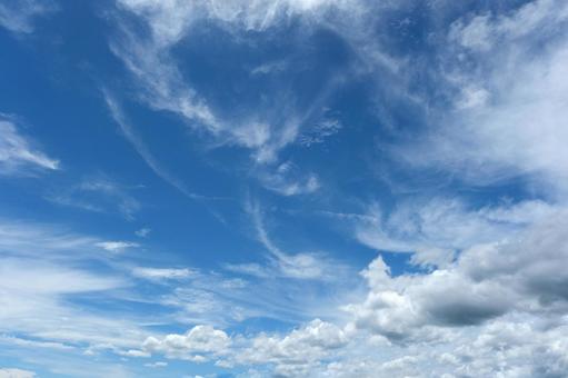 Photo, blue sky, cloud, clear weather, 