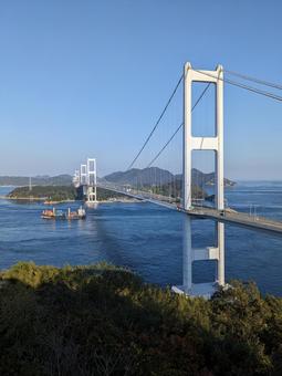 来島海峡大橋＠しまなみ海道 来島海峡大橋,橋,しまなみ海道の写真素材