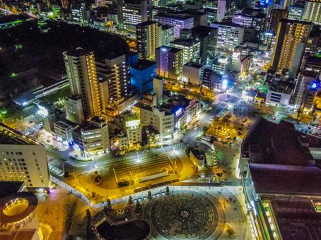 【香川県】高松シンボルタワーからの夜景 高松シンボルタワー,展望台,夜景の写真素材