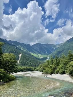 上高地 穂高連峰 上高地 穂高連峰の写真