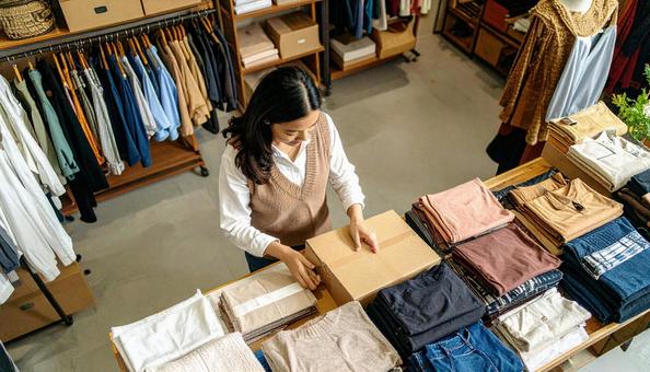 セレクトショップの女性店員 セレクトショップの女性店員の写真
