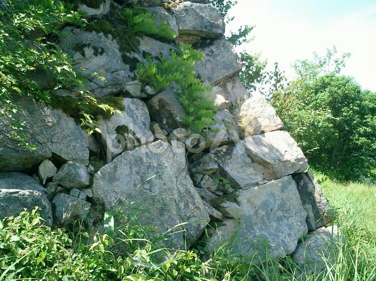 竹田城の石垣 竹田城,天空の城,虎臥城の写真素材
