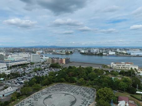 名古屋港ポートビルからの眺め 東側 名古屋港ポートビルからの眺め 東側の写真