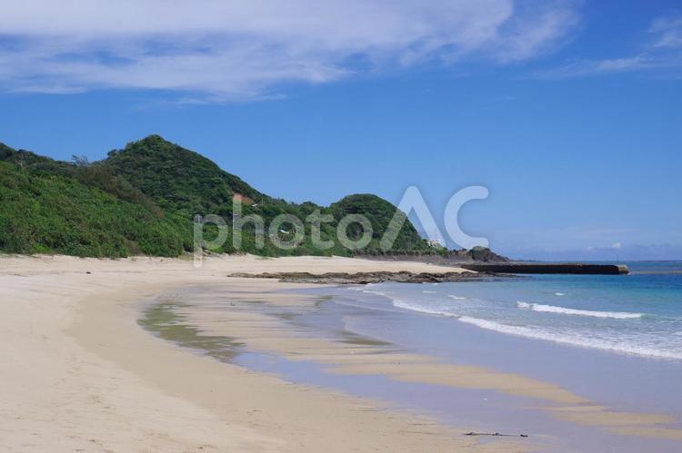 奄美大島　赤尾木 奄美大島,空,ビーチの写真素材