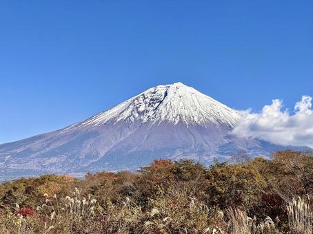 秋晴れの空と富士山 秋晴れの空と富士山 富士山,秋,秋晴れの写真素材