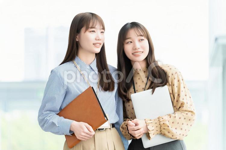 仲のいい2人の女性・ビジネスウーマン 女性,笑顔,ビジネスの写真素材