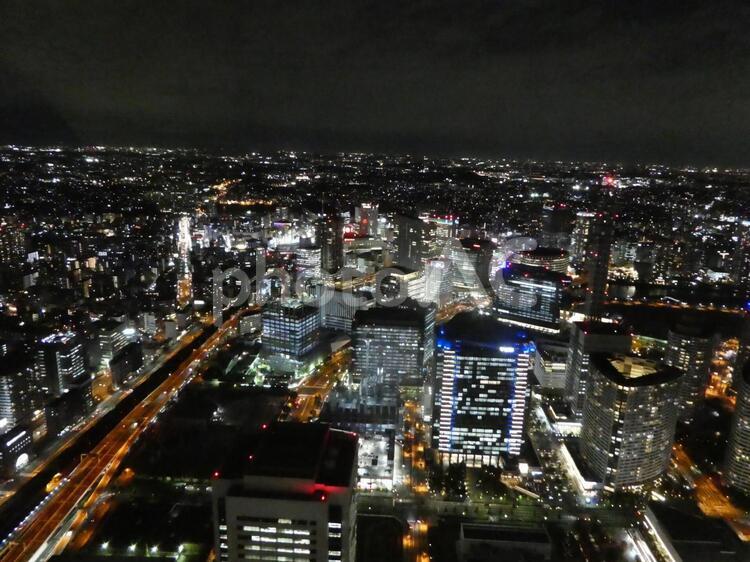 横浜の夜景 夜景,横浜,光の写真素材