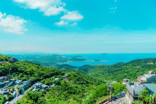 【台湾】九份の風景 【台湾】九份の風景 九份,taiwan,街並みの写真素材
