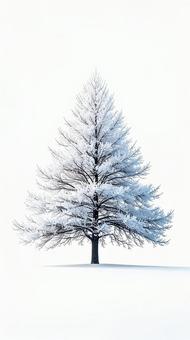 雪化粧した冬のツリー 雪化粧した冬のツリーの写真