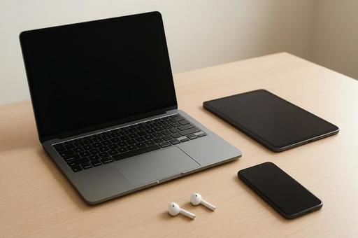 ミニマム&クリーンなモバイルデスク ミニマム&クリーンなモバイルデスクの写真