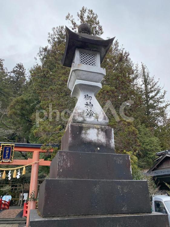 御神燈の導き 天河神社,御神燈,神社の風景の写真素材