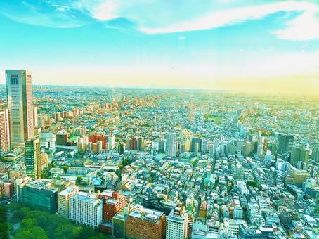 高所からの新宿の街並みの写真素材2 高所からの新宿の街並みの写真素材2の写真