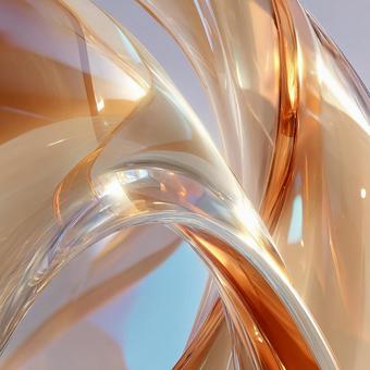 抽象的で幻想的なガラスの曲面の写真