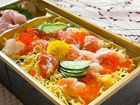 ズワイ蟹とトビコのちらし寿司 寿司,ちらし寿司,蟹の写真素材