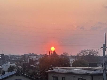 綺麗な夕陽 日没 綺麗な夕陽 日没の写真