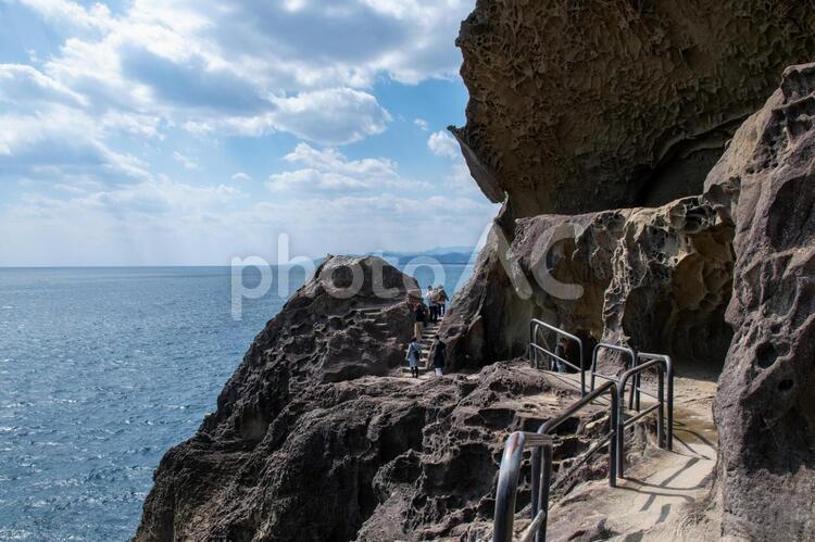 鬼ヶ城・岸壁 鬼ヶ城,千畳敷,世界遺産の写真素材
