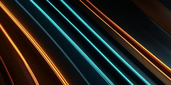 光沢感のあるネオンの曲線 光沢感のあるネオンの曲線の写真