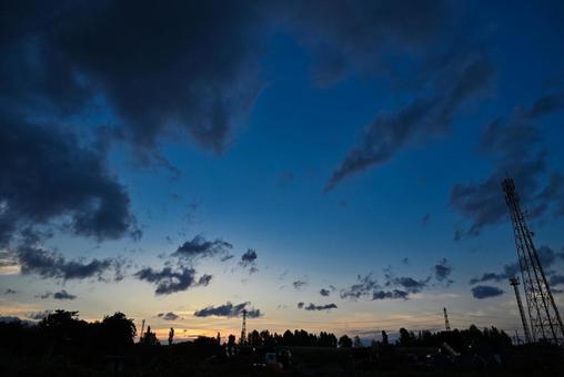 夕焼け 2025/8/19 夕焼け 2025/8/19 夕焼け,夕暮れ,夕方の写真素材