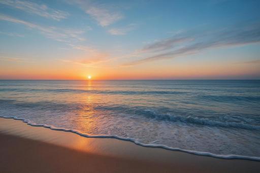 朝の海の写真 朝の海の写真の写真