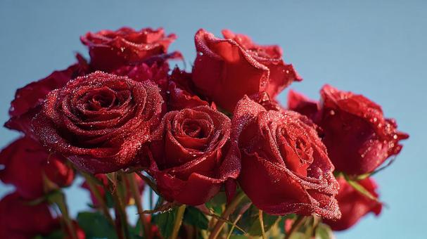 愛を象徴する鮮やかな赤いバラ 愛を象徴する鮮やかな赤いバラの写真